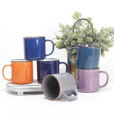 Enamel Style Ceramic Mug